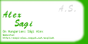 alex sagi business card